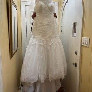 White wedding dress wore one time only.
